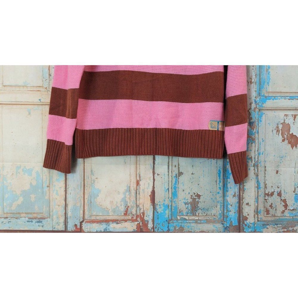 There Abouts Girls Size XL 16 Bright Pink Stripe Sweater Acrylic Long Sleeve - Picture 4 of 9